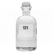 Wheaton® Bar-Coded BOD Bottles w/ Pennyhead-Stopper, 121-144, 300 mL, 227497-06G