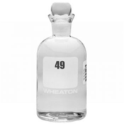Wheaton® Bar-Coded BOD Bottles w/ Pennyhead-Stopper, 49-72, 300 mL, 227497-03G