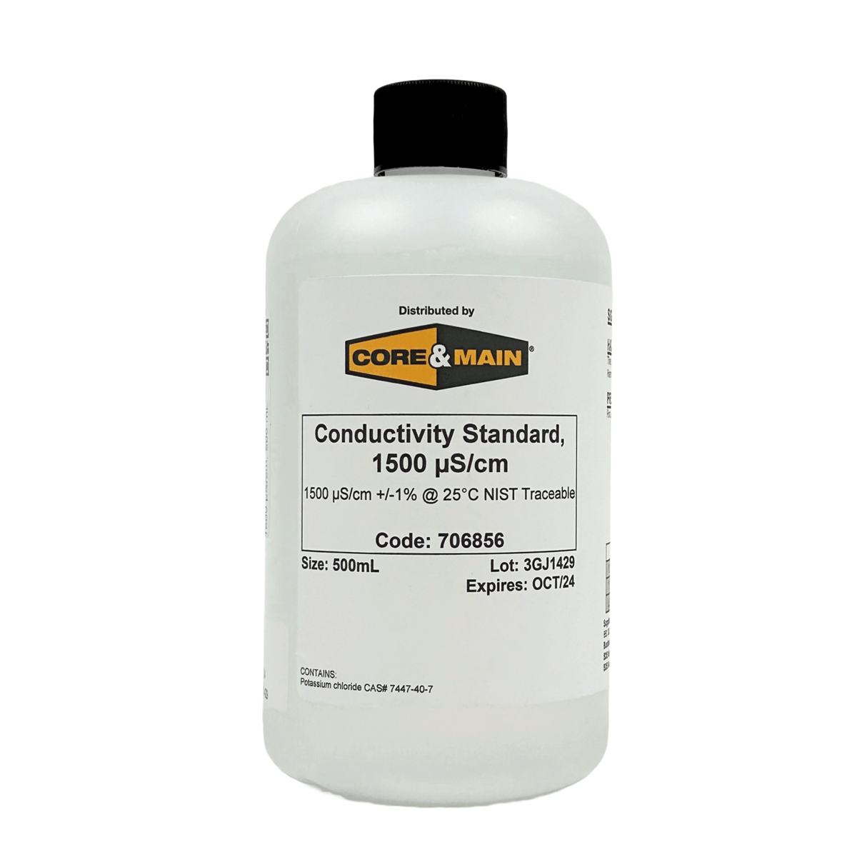 Core & Main Conductivity Standard, 1500 µS/cm, 500 mL
