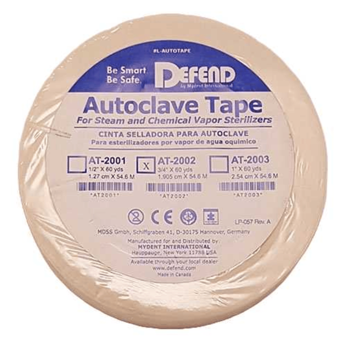 Autoclave Tape, 3/4" x 180' Roll