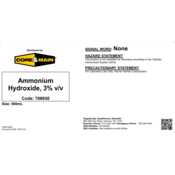 Core & Main Ammonium Hydroxide, 3% v/v, 500 mL