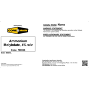 Core & Main Ammonium Molybdate, 4% w/v, 500 mL