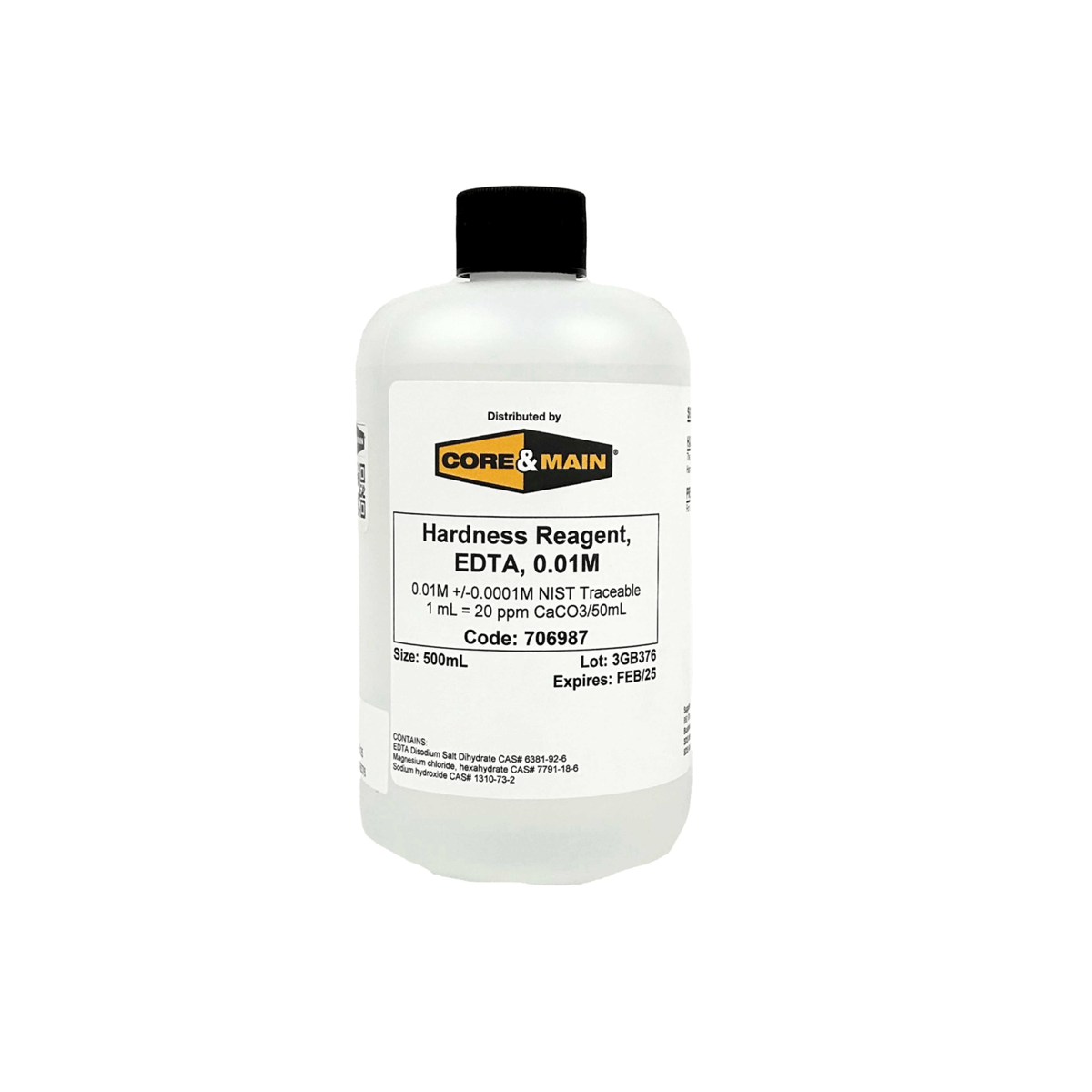 Core & Main Hardness Reagent, EDTA, 0.01M, 500 mL