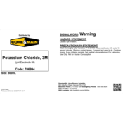 Core & Main Potassium Chloride, 3M, 500 mL