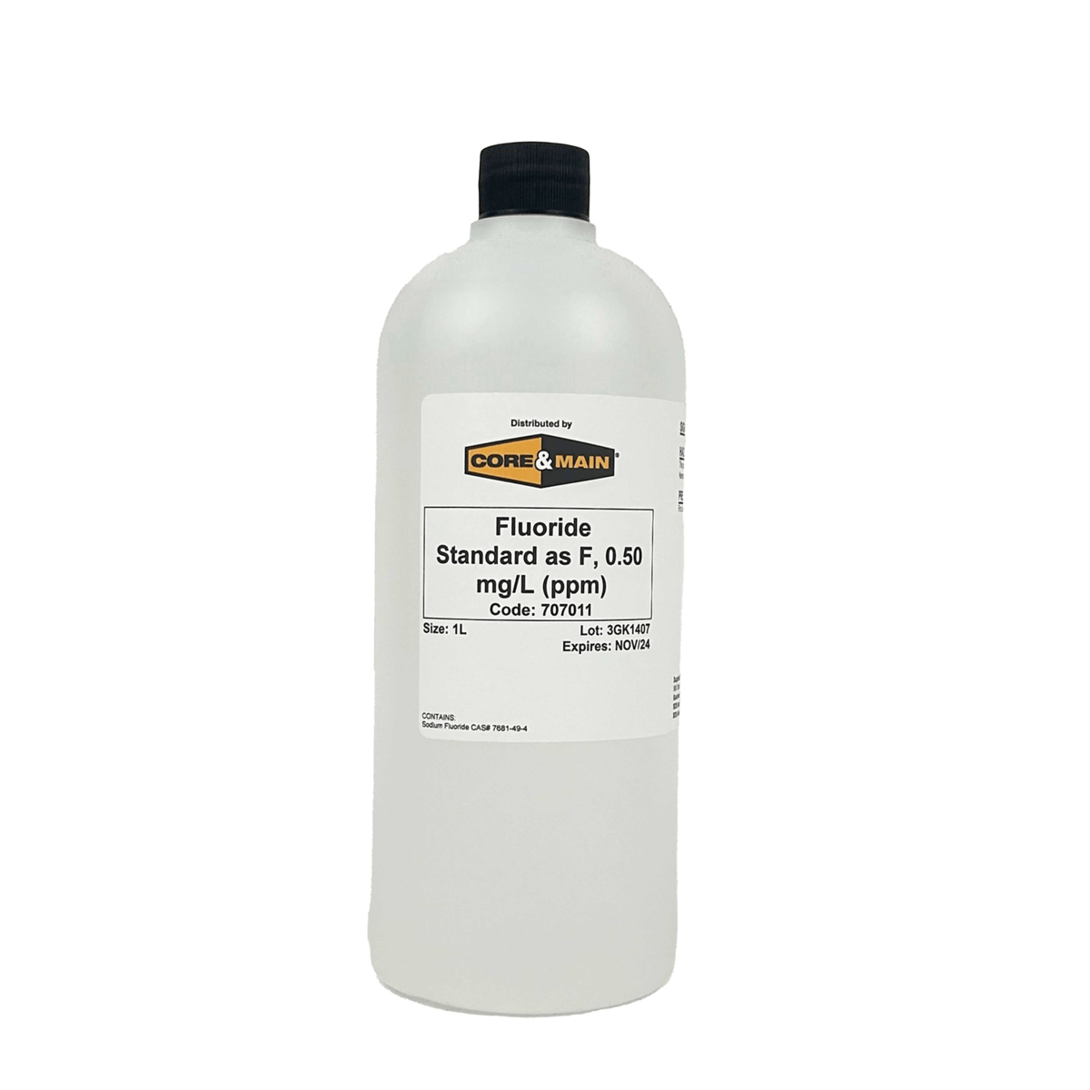 Core & Main Fluoride Standard, 0.50 mg/L (ppm), 1 L
