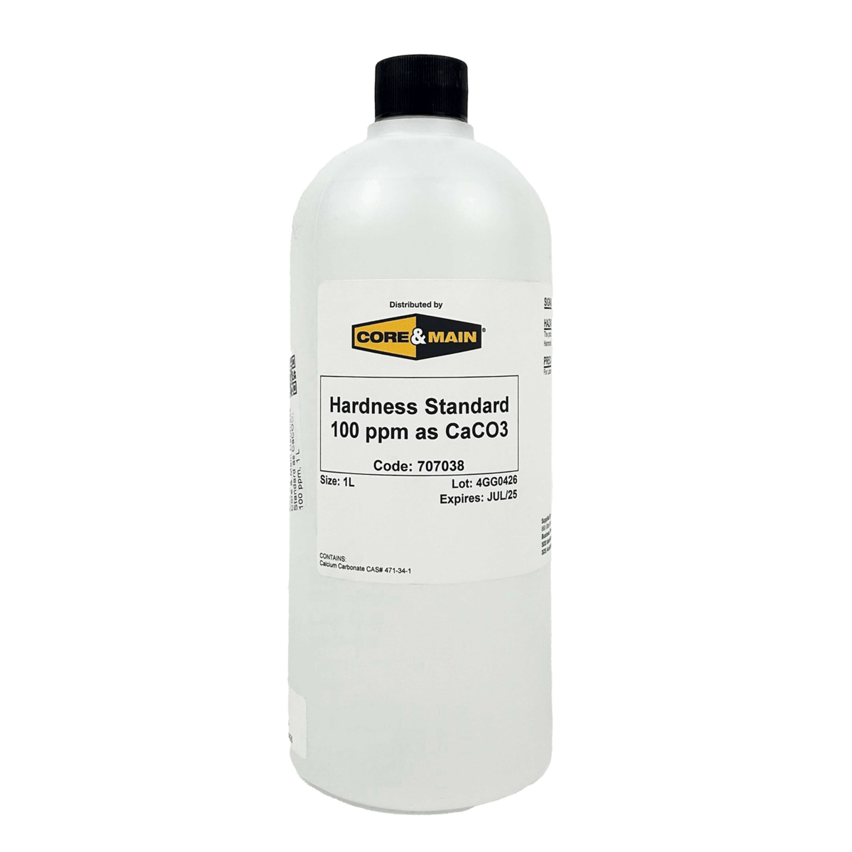 Core & Main Hardness Standard as CaCO₃, 100 ppm, 1 L