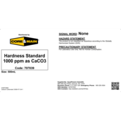 Core & Main Hardness Standard as CaCO3, 1000 ppm, 500 mL