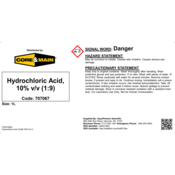 Core & Main Hydrochloric Acid, 10% v/v (1:9), 1 L