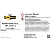 Core & Main Hydrochloric Acid, 50% v/v (1:1), 500 mL