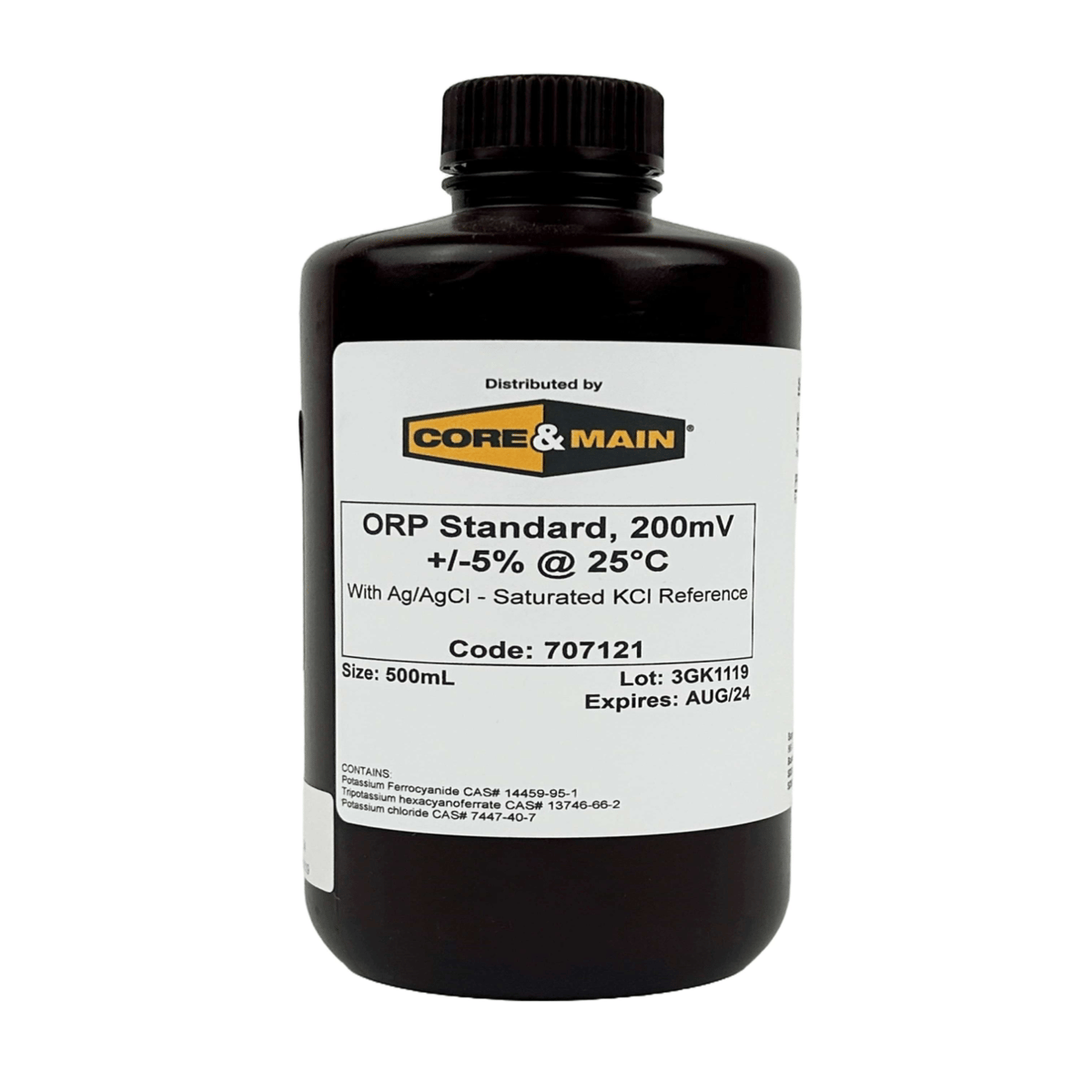 Core & Main ORP Standard, 200 mV +/-5% @ 25°C, 500 mL