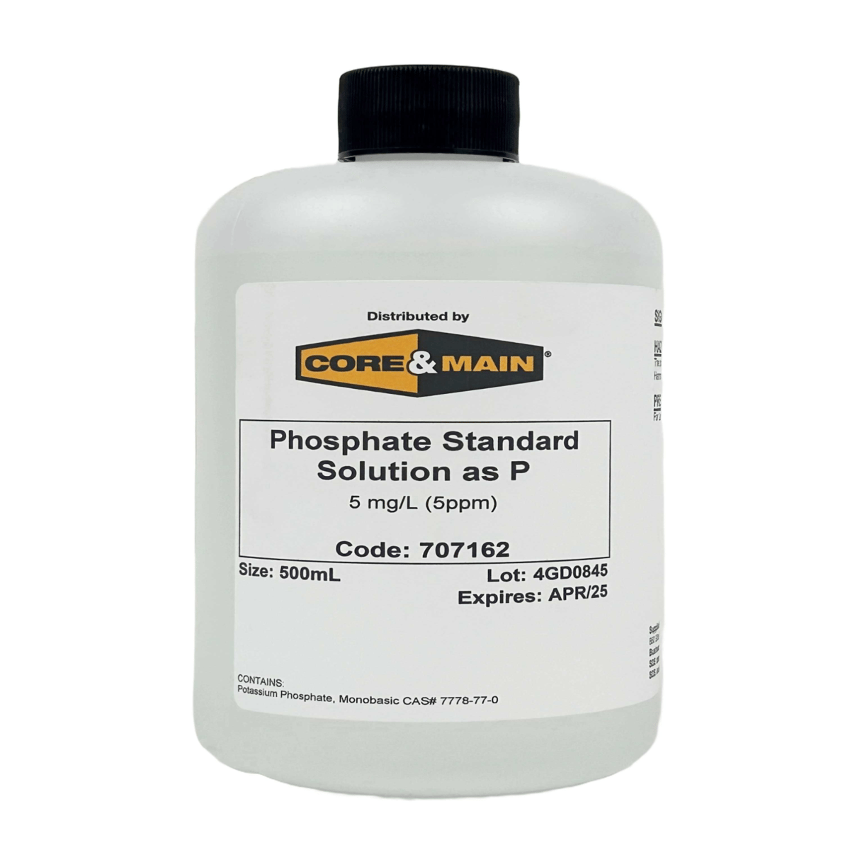 Core & Main Phosphate Standard, 5ppm, 500 mL