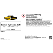 Core & Main Sodium Hydroxide, 0.2N, 4 L