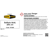 Core & Main Sulfuric Acid, 25% v/v, 1 L