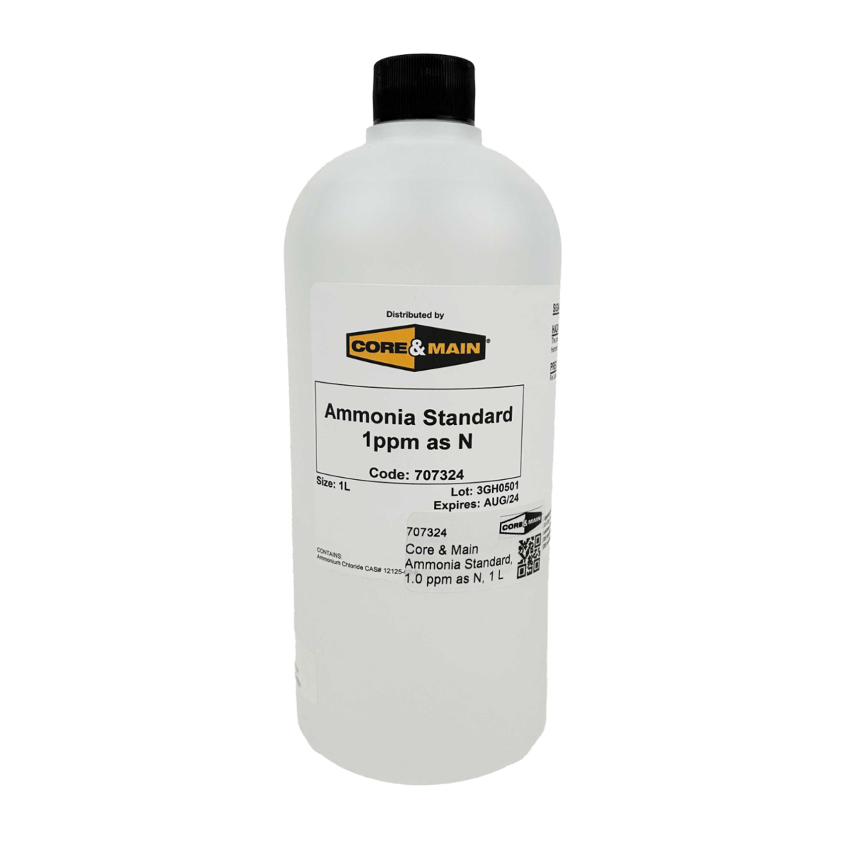 Core & Main Ammonia Standard, 1.0 ppm as N, 1 L