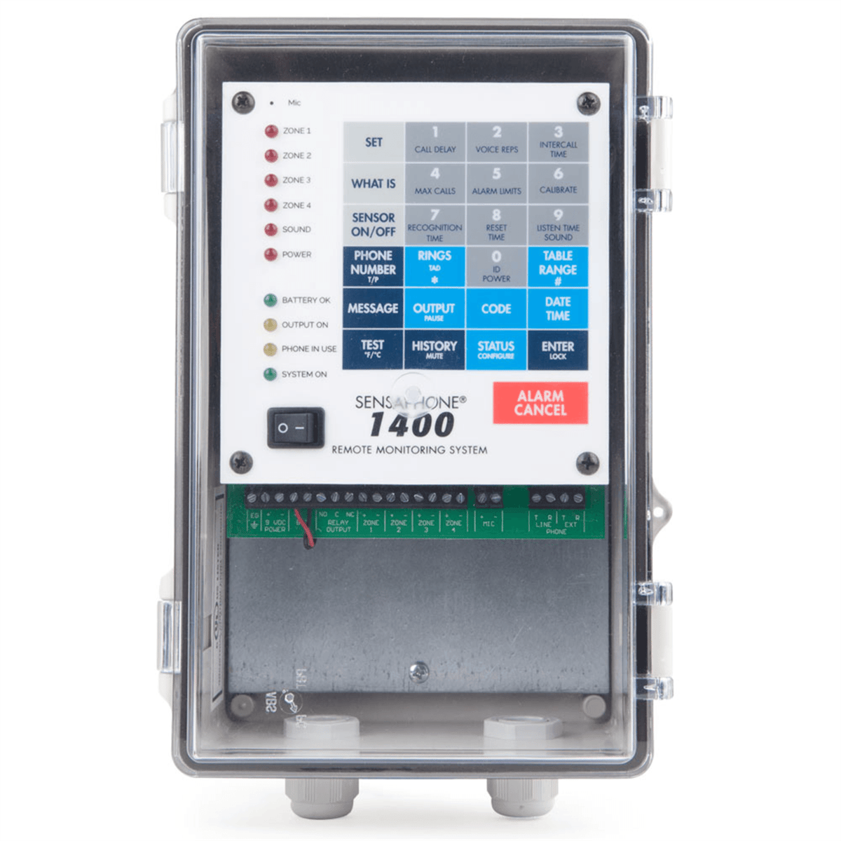 Sensaphone 1400 Monitoring System w/ NEMA 4X Clear Door Enclosure FGD-1400-CD
