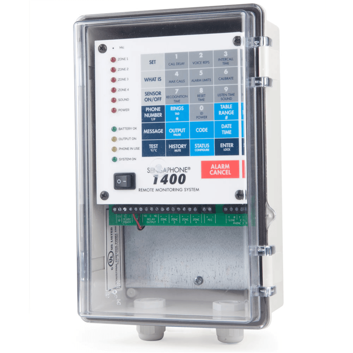 Sensaphone 1400 Monitoring System w/ NEMA 4X Clear Door Enclosure FGD-1400-CD