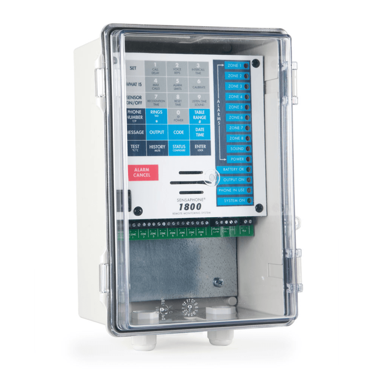 Sensaphone 1800 Monitoring System w/ NEMA 4X Clear Door Enclosure FGD-1800-CD