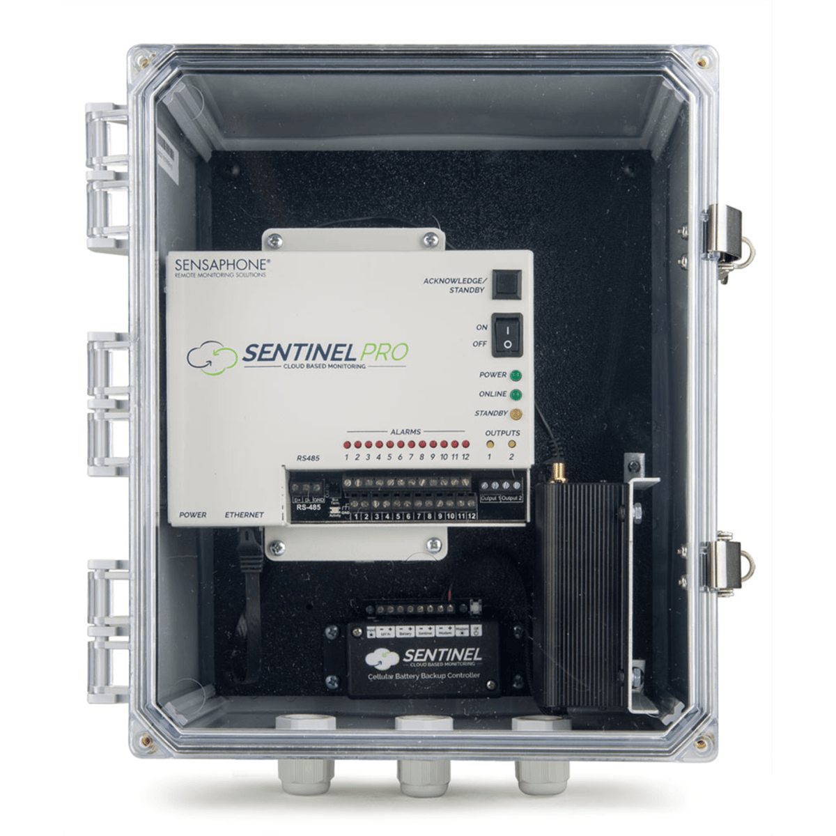 Sensaphone Sentinel Pro 4G AT&T Cellular Modem Clear Door SCD-PRO-4GATCD
