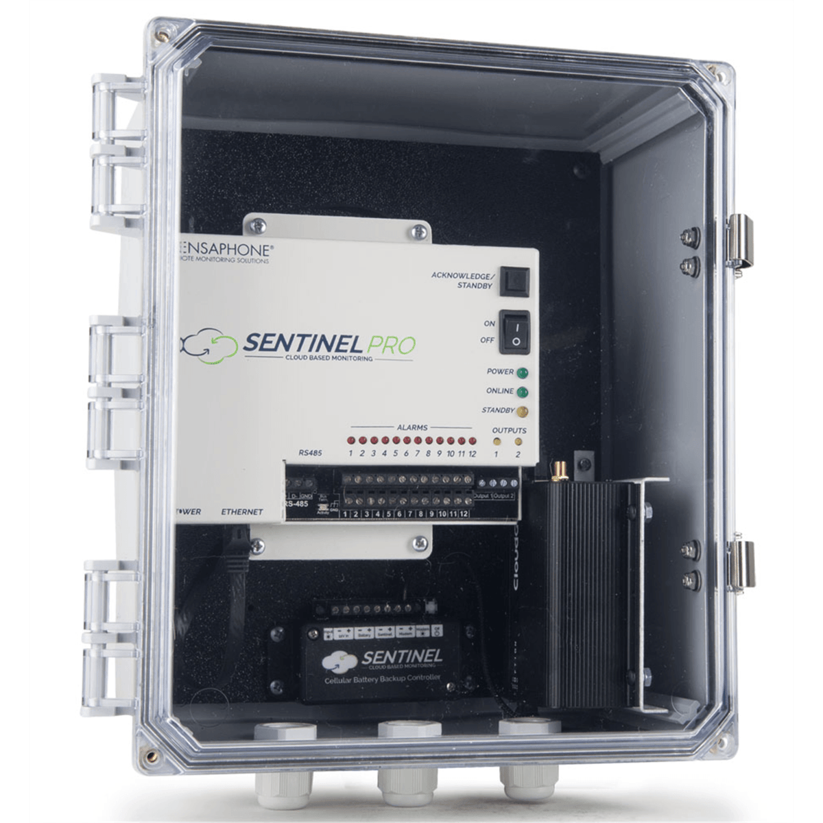 Sensaphone Sentinel Pro 4G AT&T Cellular Modem Clear Door SCD-PRO-4GATCD