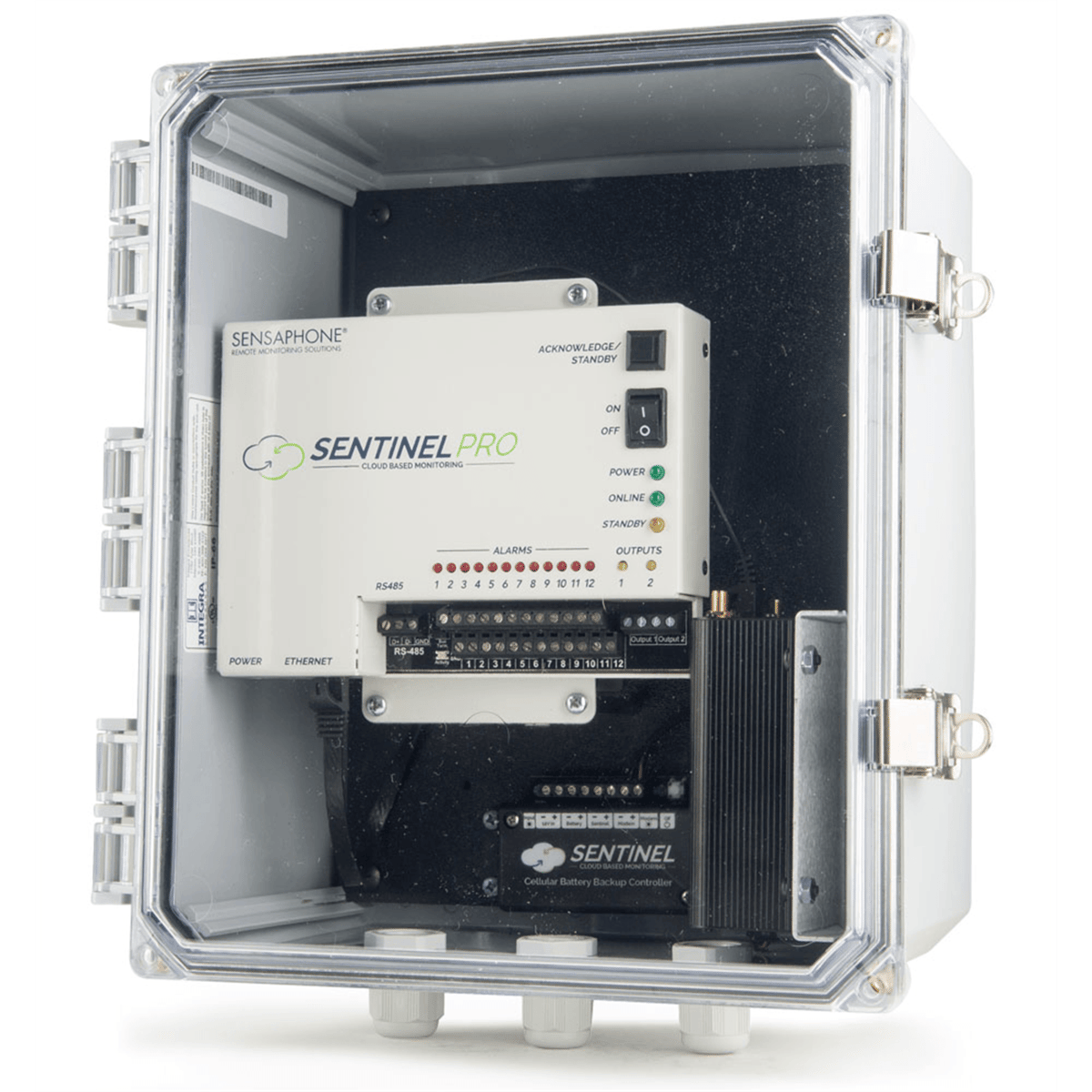 Sensaphone Sentinel Pro 4G AT&T Cellular Modem Clear Door SCD-PRO-4GATCD