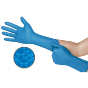 Microflex 93-283 Nitrile Gloves with Raised Texture Surface, Size S, Box of 50 Gloves