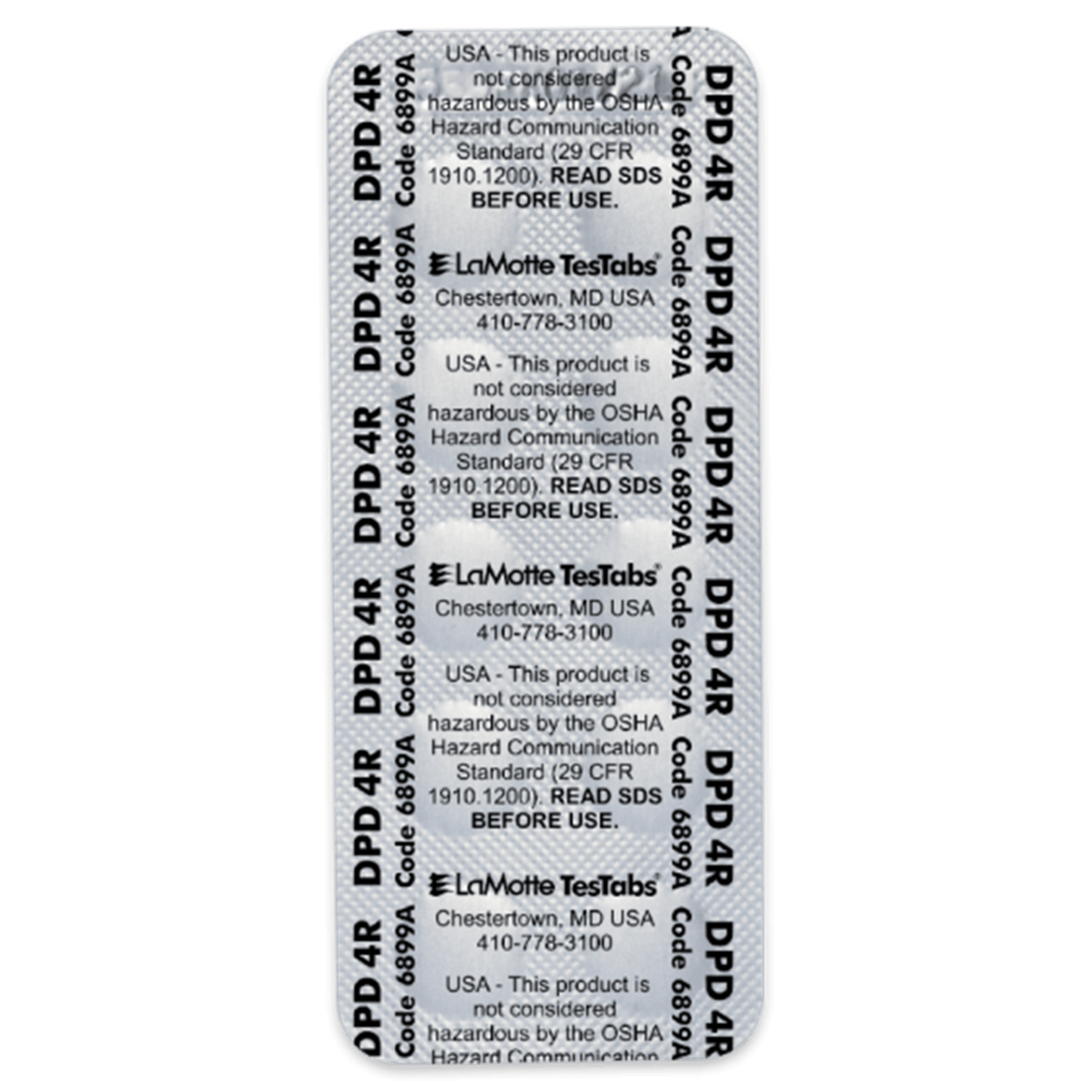 LaMotte DPD 4 RAPID TesTabs®, Pack of 100, 6899A-J