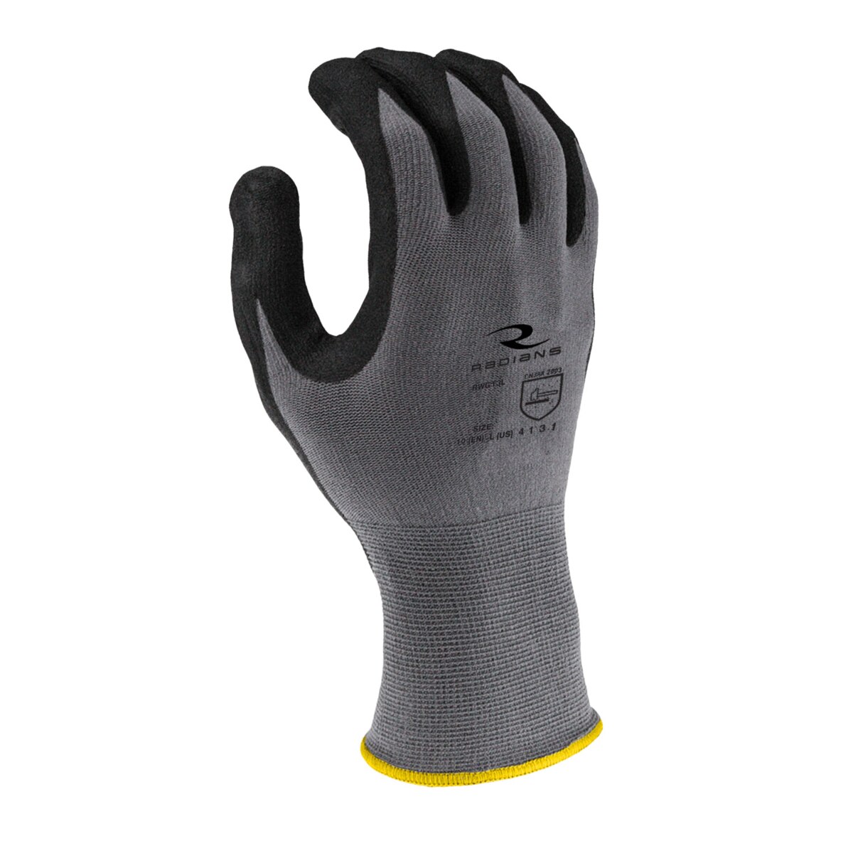 Radians® Foam Nitrile Gripper Glove, Size L