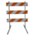 TrafFix Devices Type III Economy Barricade, 8 ft Rails HI Sheeting Both Sides