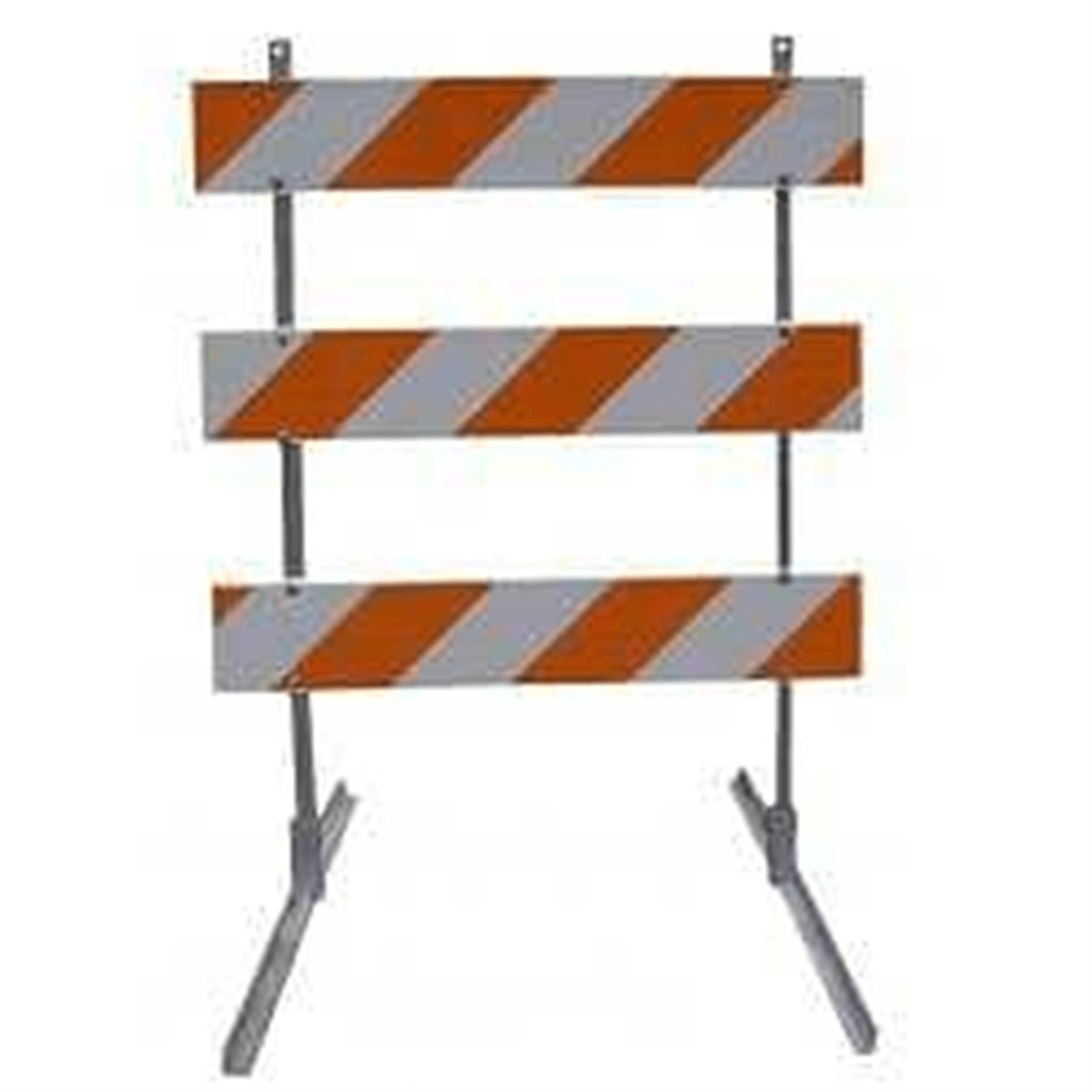 TrafFix Devices Type III Economy Barricade, 8 ft Rails HI Sheeting Both Sides