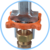 Trumbull Valve and Curb Box Key Kit, 2-Hole Lid Adapter