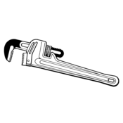 Wheeler-Rex Aluminum Straight Pipe Wrench, 10"
