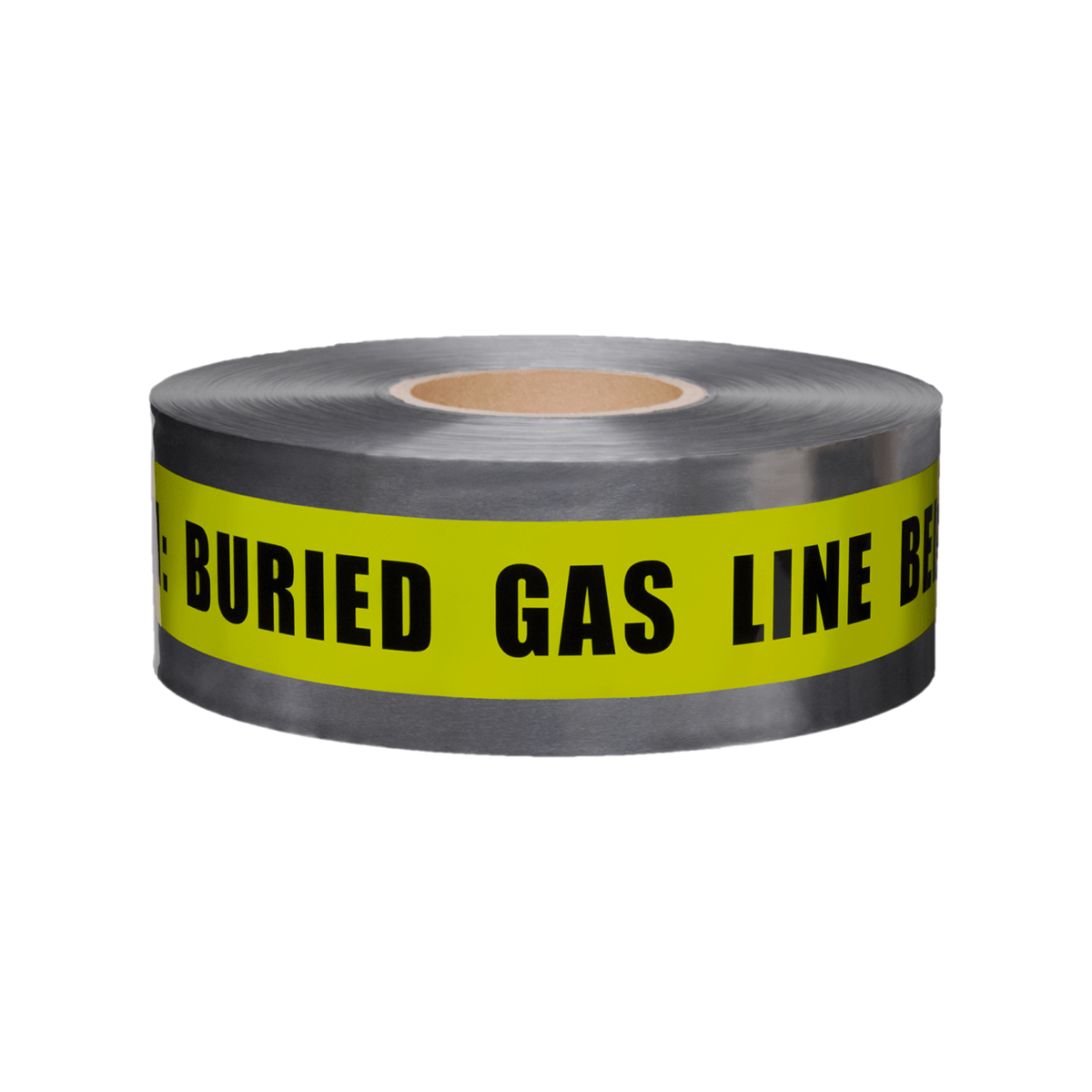 Presco Detectable Tape, 3" x 1000' Roll, Yellow, Caution Buried Gas Line Below