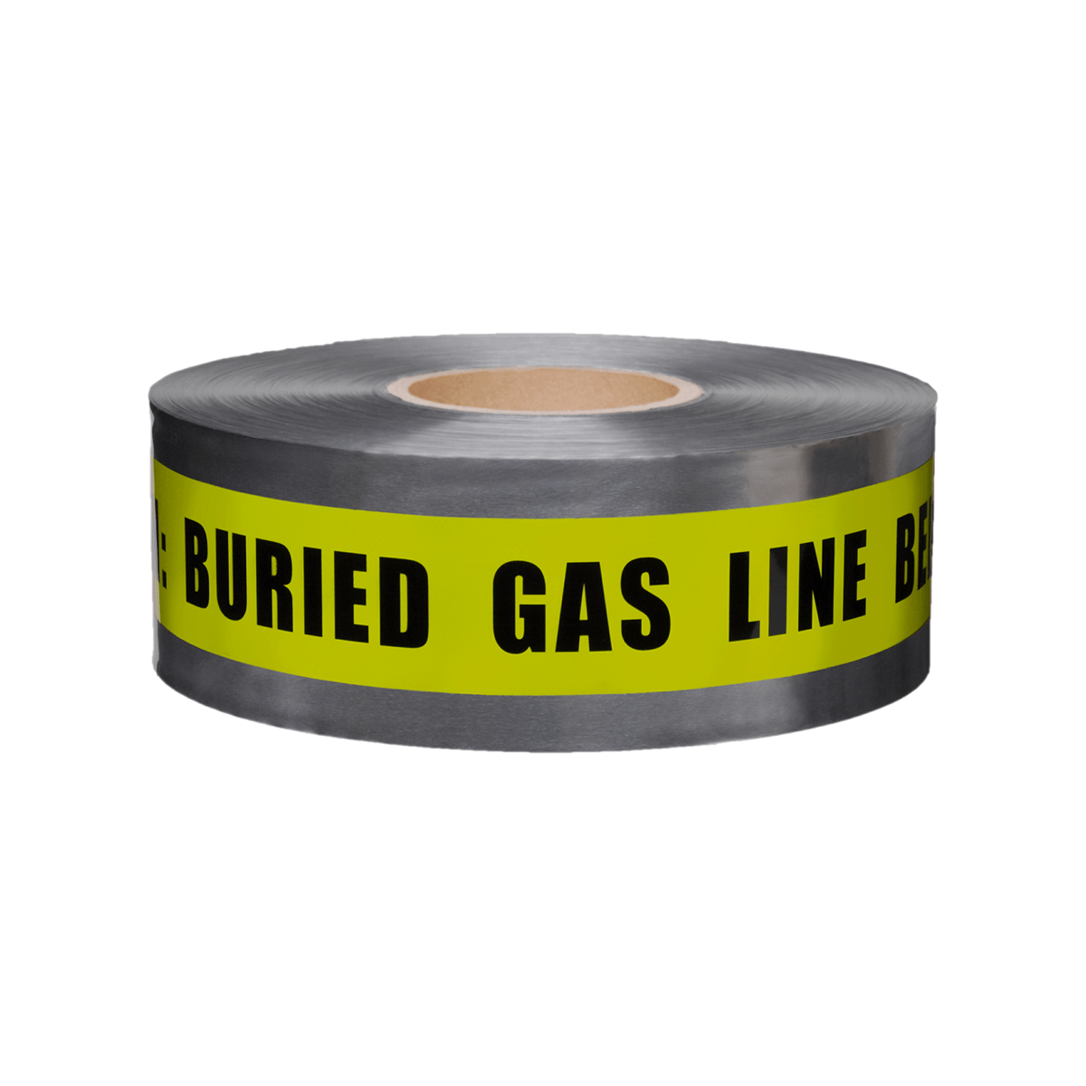 Presco Detectable Tape, 3" x 1000' Roll, Yellow, Caution Buried Gas Line Below