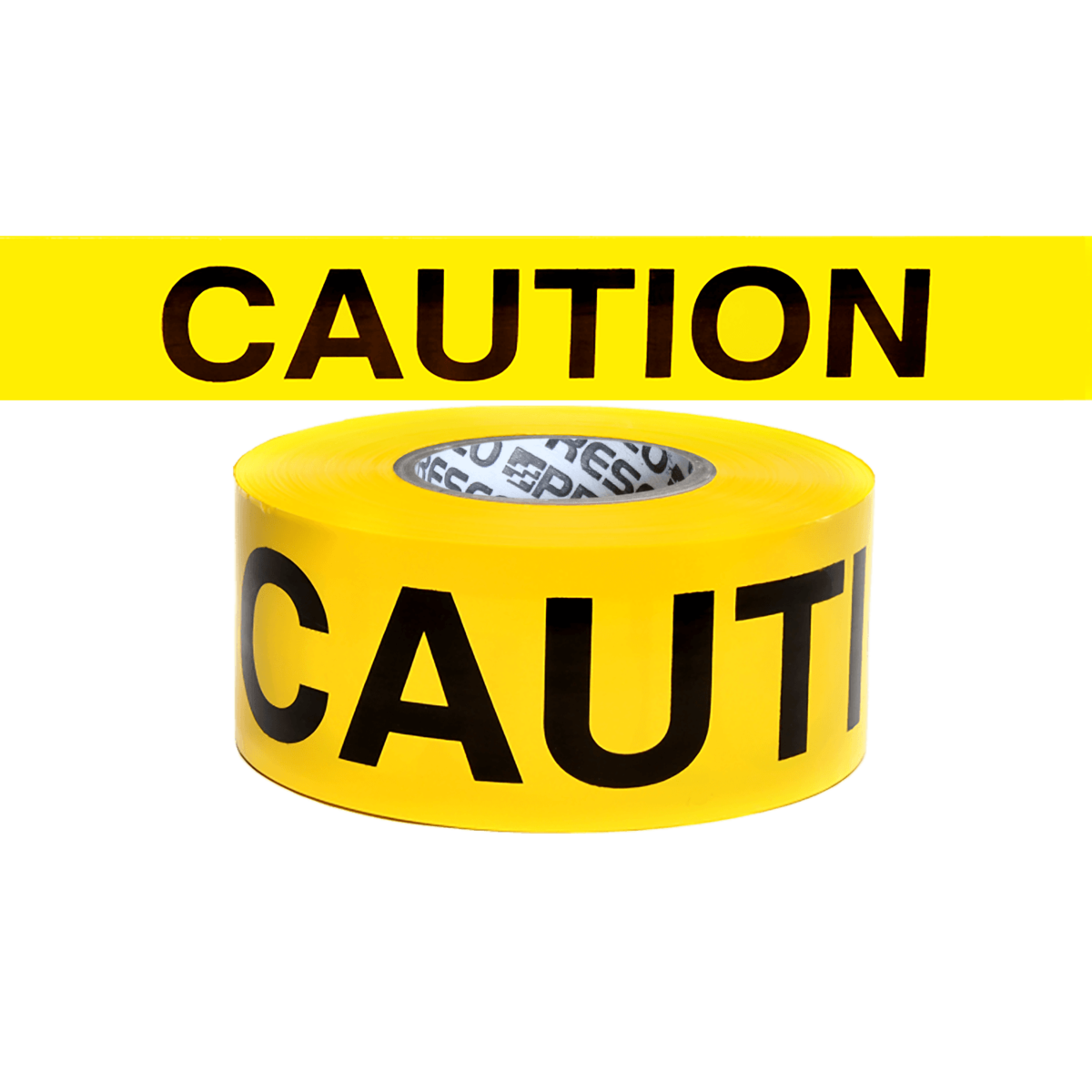 Presco Barricade Tape, 3" x 1000' Roll, 2 Mil Thickness, Yellow, Caution