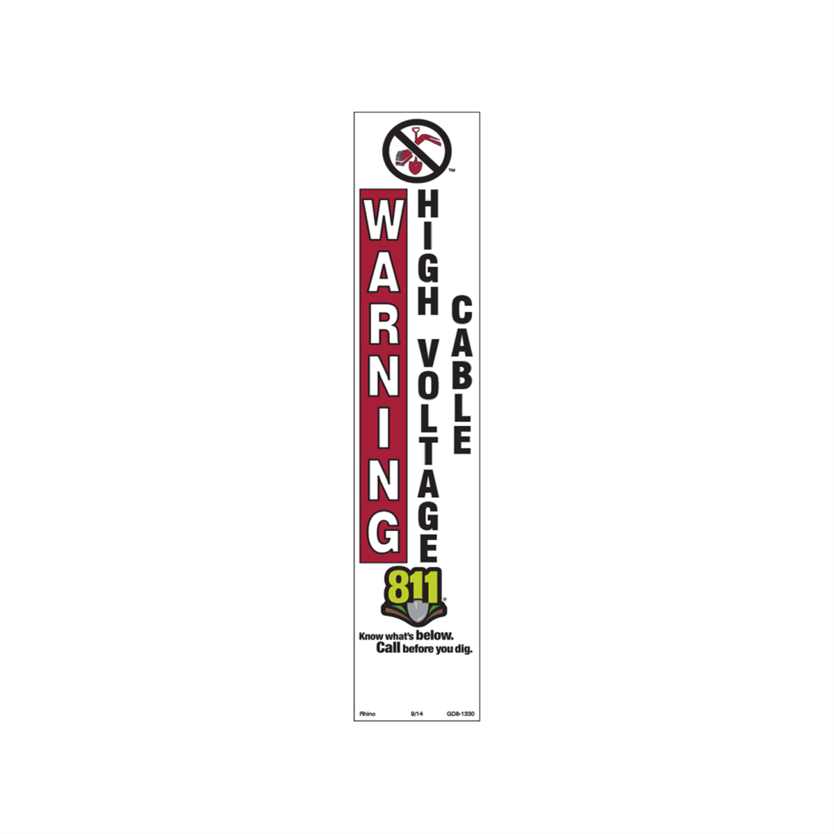 Rhino Standard Legend Decal for 3-Rail and Wider Post 