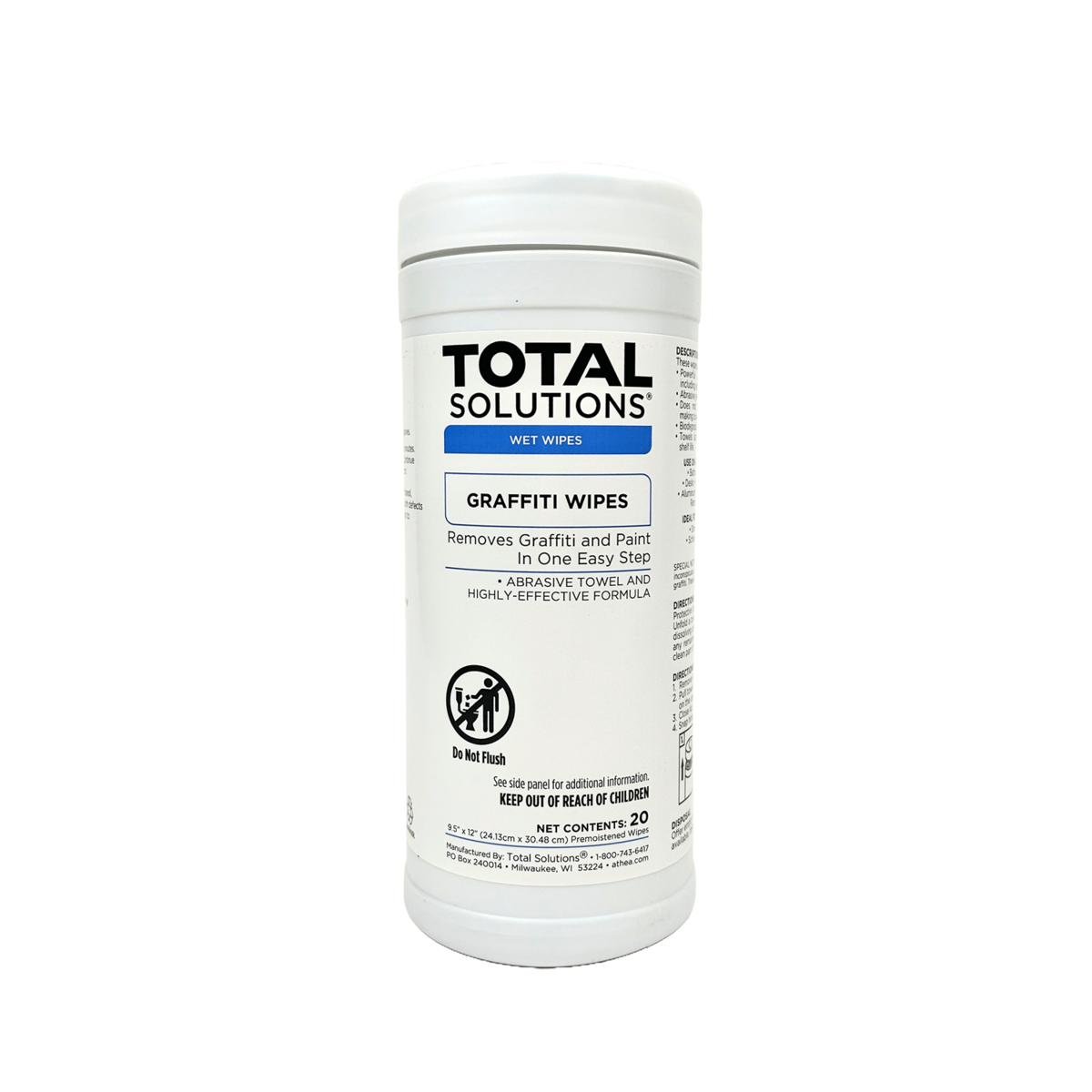 Graffiti Wipes, 20 Count, 6 Canisters/Case