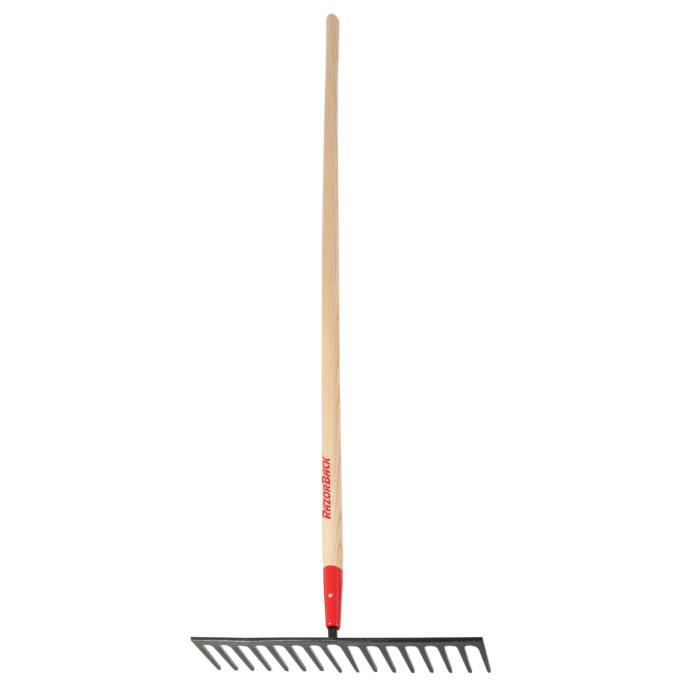 Razor Back 16 Tine Road Rake Forged w Wood Handle