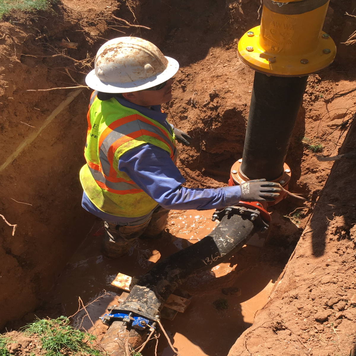 6" x 6" Mechanical Joint x Socket Weld Gradelok Offset Ductile Iron Import