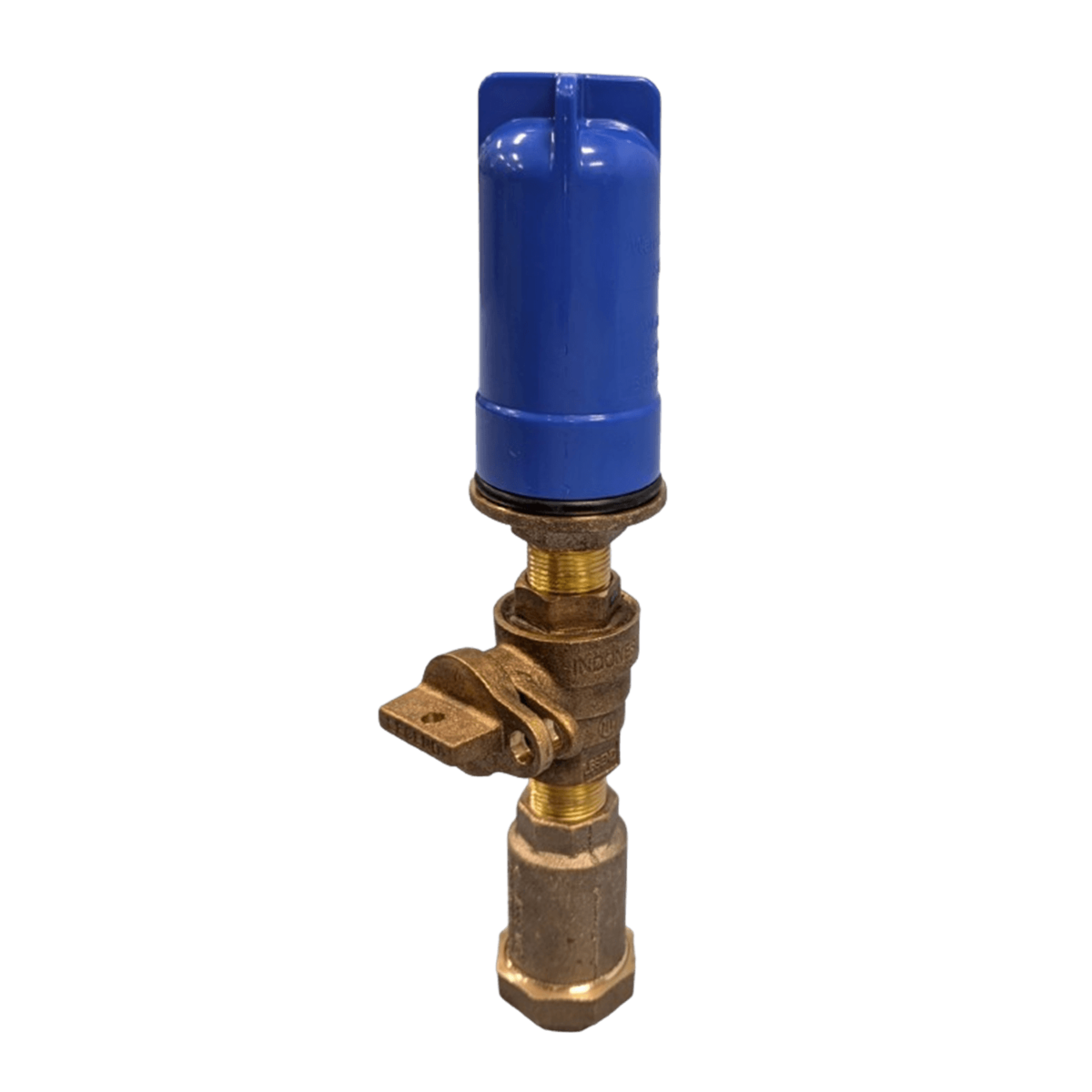 Water Plus Corp Above/Below Grade Vertical Sampling Station w/Curb Stop & Backflow, Brass, Plug, QC