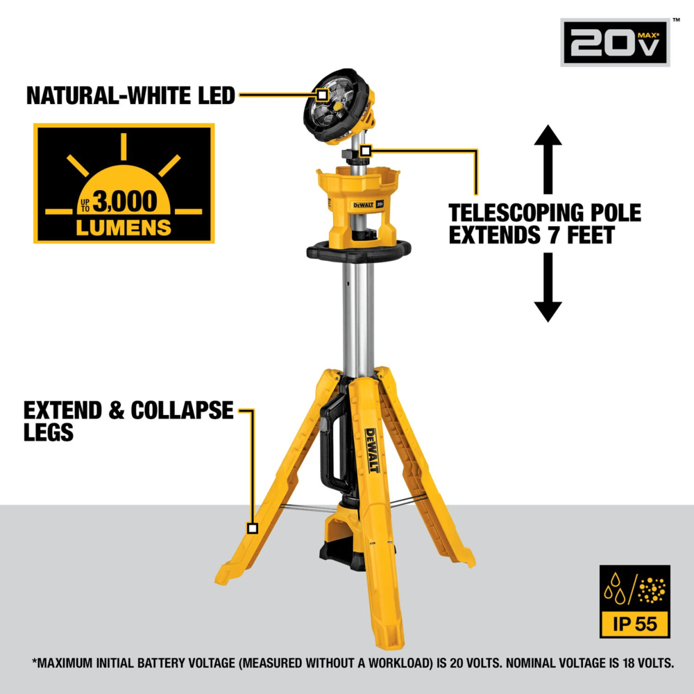 Cordless tripod light clearance