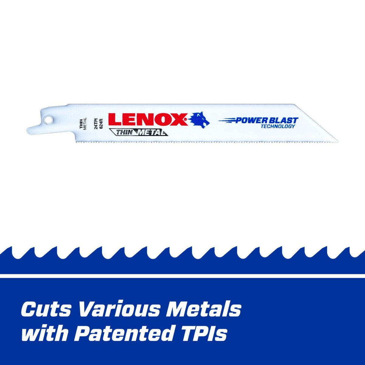 LENOX Bi-Metal Cutting Reciprocating Saw Blades, 6", 24 TPI, 25/Pack