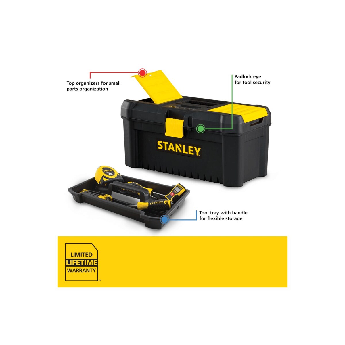 STANLEY ESSENTIAL Toolbox, 16"