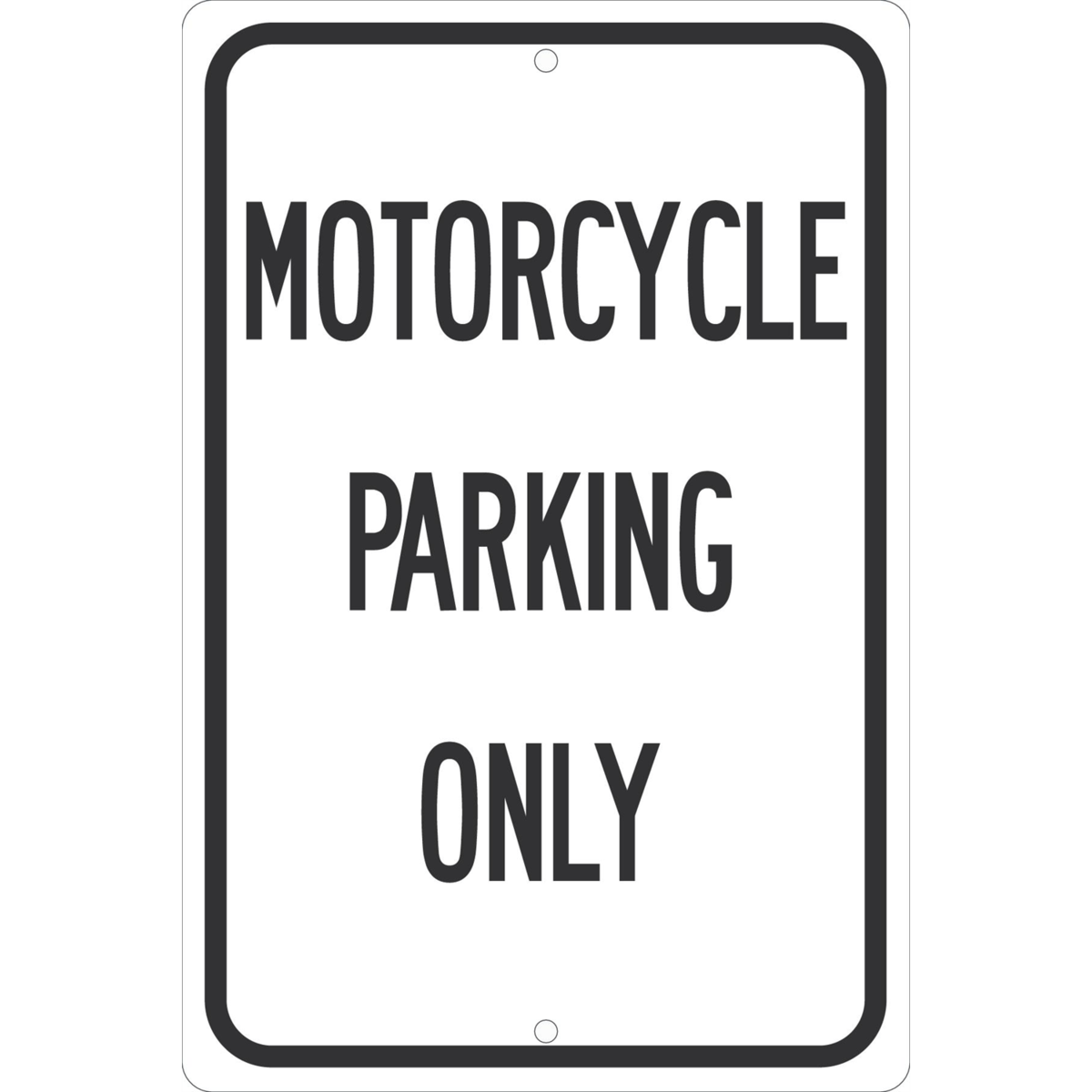 PARKING SIGN, MOTORCYCLE PARKING ONLY