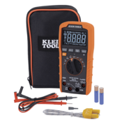 Klein Tools Digital Multimeter, TRMS Auto-Ranging, 1000V, Temp, Low Impedance