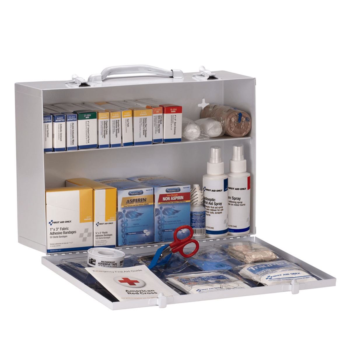 Acme United 75 Person ANSI 2021 Class A, 2 Shelf First Aid Cabinet