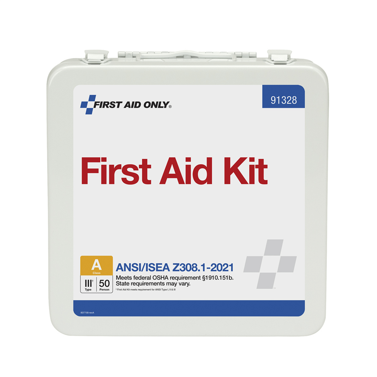 Acme United 50 Person ANSI 2021 Class A, Metal First Aid Kit