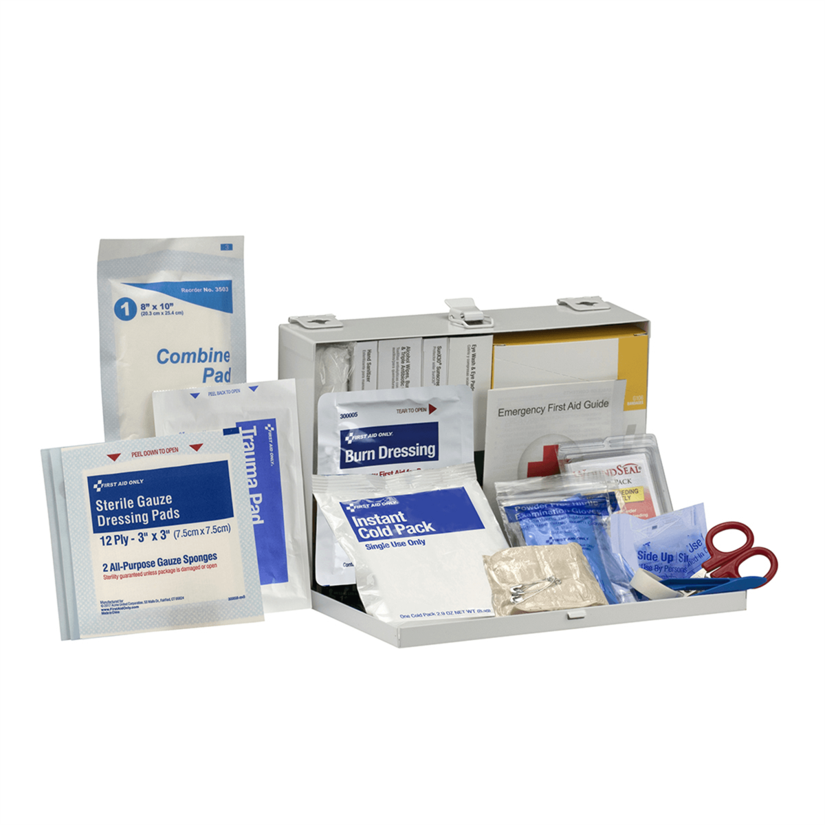 Acme United 25 Person ANSI 2021 Class A, Contractor Metal First Aid Kit