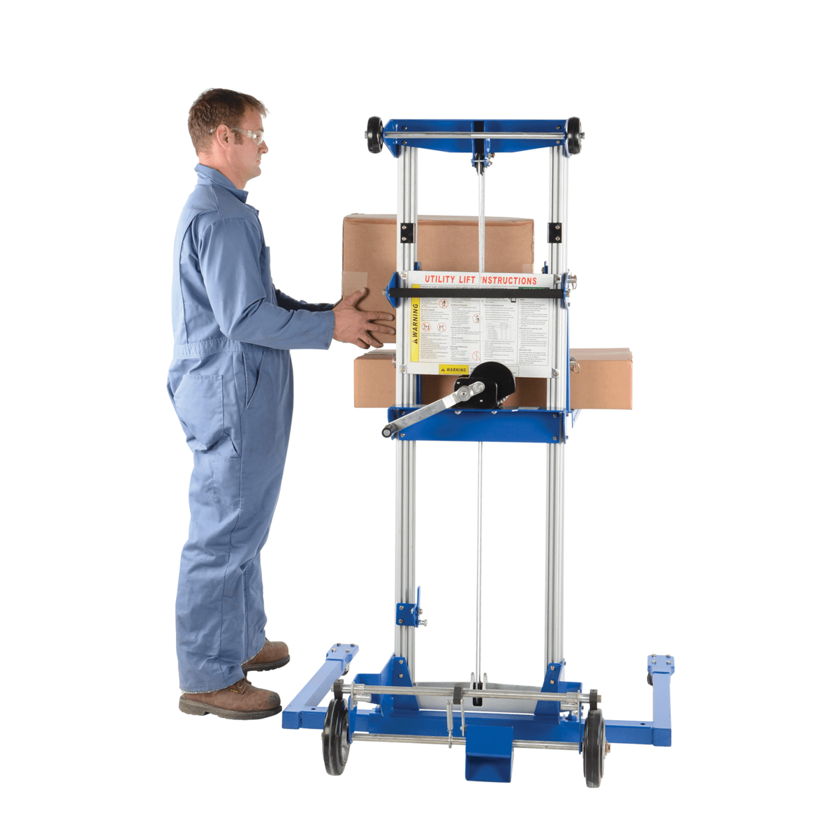 Vestil Aluminum/Steel Adjustable Straddle Hand Winch Lift Trucks 400Lb. Capacity Silver A-LIFT-S-HP