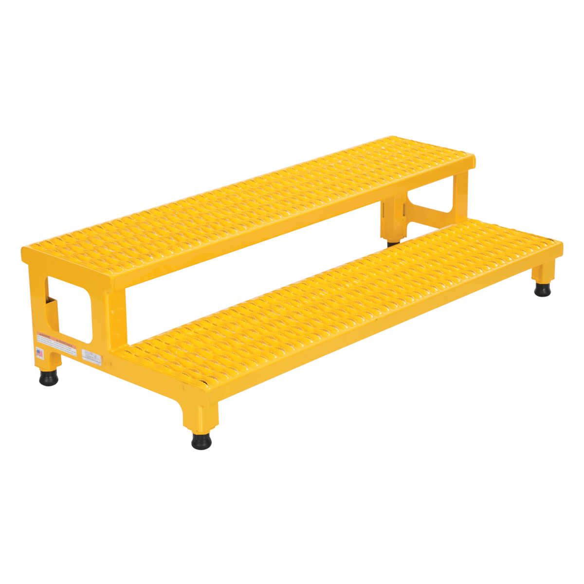 Vestil Steel Adj Step Mate Stand 2 Step 22-7/8 Inx48-1/2 Inx15-1/4 In 500 Lb. Capacity Yellow ASP-48