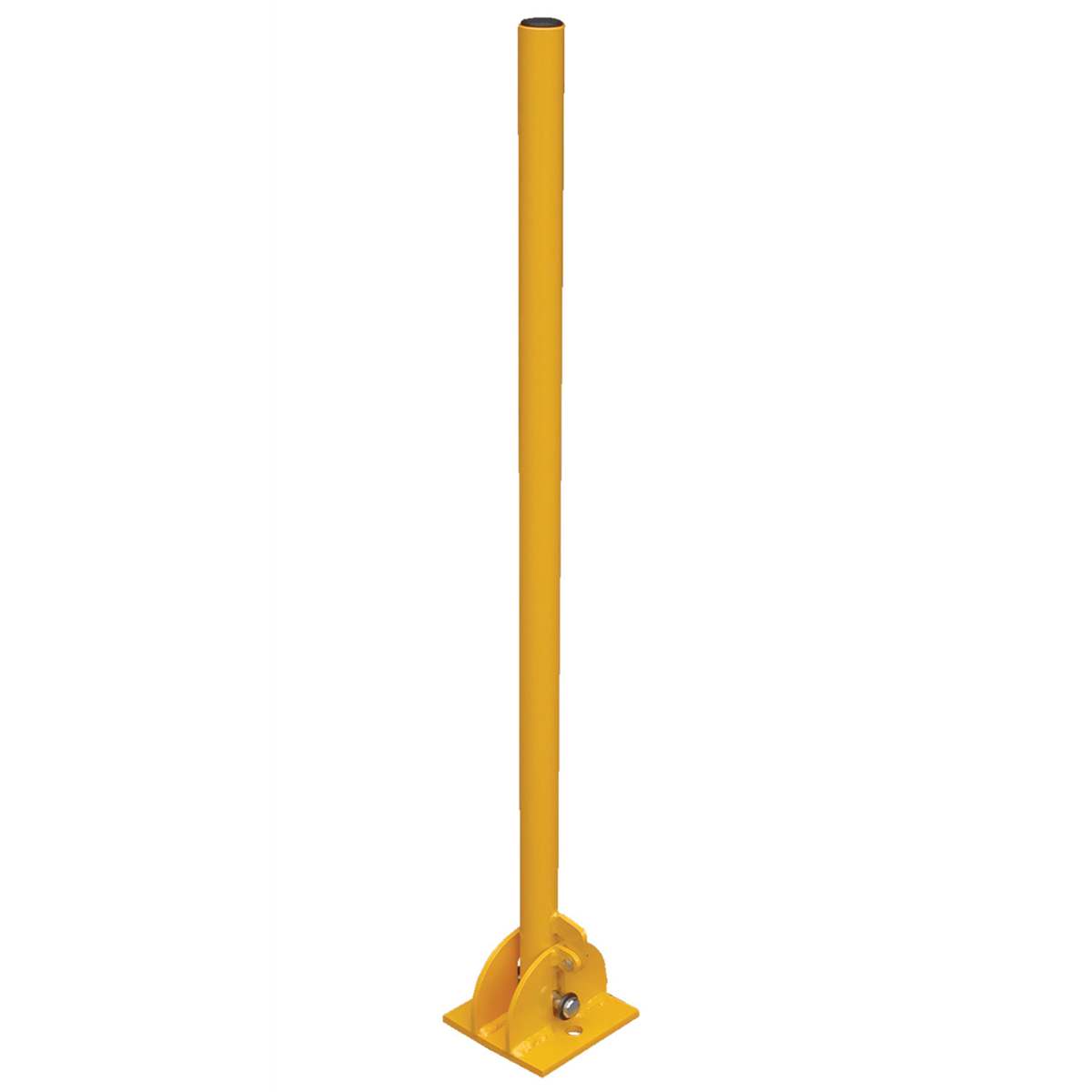 Vestil Steel Fold-Down Galvanized Bollard 42 In. Yellow BOL-FD-36-Y